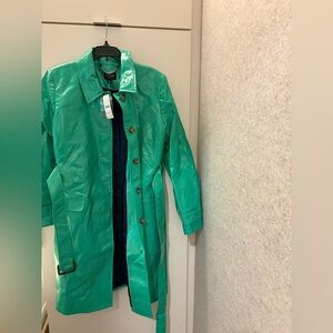 J. Crew Collection Trench in Laminated Linen. Size 16. New with tags.